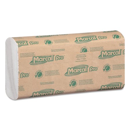 MARCAL PRO C-Fold Paper Towels, 1 Ply, 150 Sheets, White, 16 PK P100B